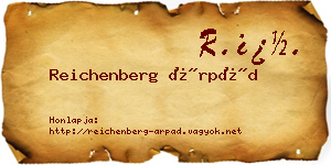 Reichenberg Árpád névjegykártya