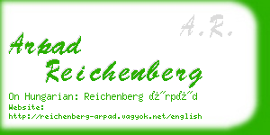 arpad reichenberg business card